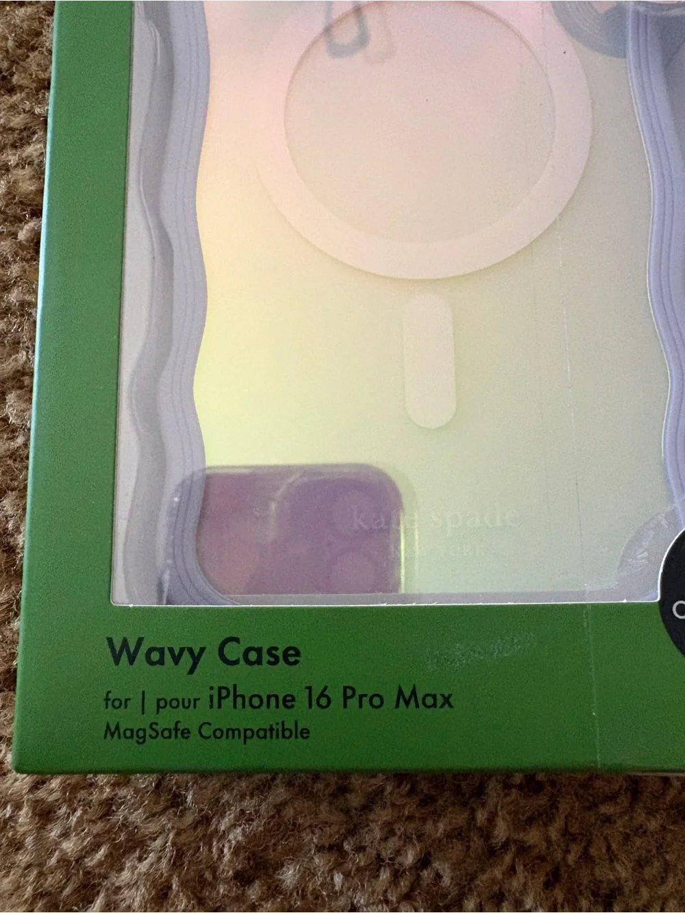 kate spade Iridescent Pink Wavy iPhone Case